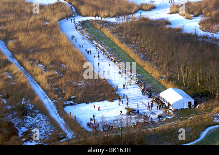Ankeveense Plassen, iceskaters, koek en zopie Stock Photo