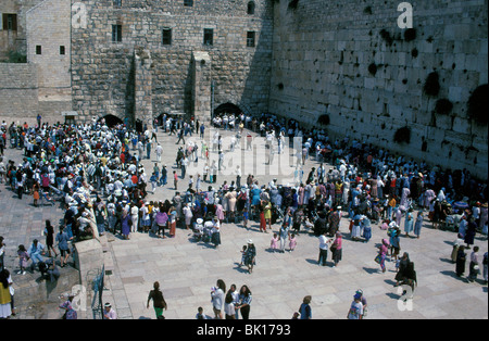 Jerusalem, old city, view on the wailing wall Stock Photo