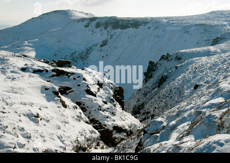 Grindslow Knoll from Grindsbrook Clough, Kinder Scout, above Edale, Peak District, Derbyshire, England, UK Stock Photo