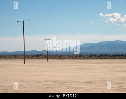 El Mirage Dry Lake in California's Mojave Desert. Stock Photo