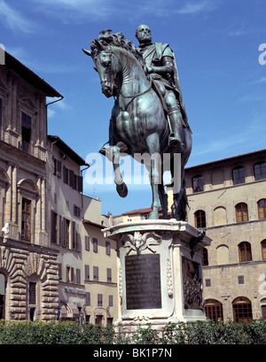 Statue of Cosimo de Medici, Piazza della Signoria, Florence, Italy Stock Photo