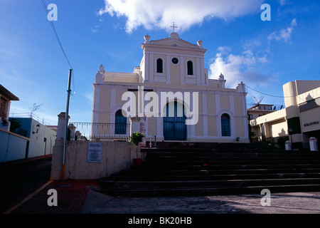 View of the Church San Germán de Auxerre, San German, Puerto Rico Stock Photo