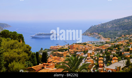 Luxurious cruising ship 'Pullmantur' in French Riviera near Monaco. Stock Photo