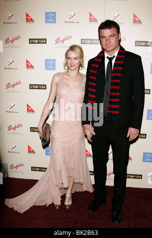 NAOMI WATTS & LIEV SCHREIBER 2007 PENFOLDS ICON BLACK TIE GALA CENTURY CITY LOS ANGELES USA 13 January 2007 Stock Photo