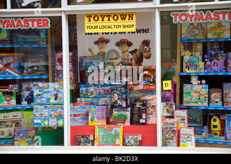 Display specialist toy shop window Woodbridge Suffolk England UK Stock Photo