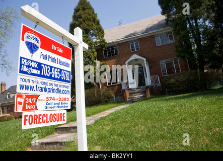 A foreclosed home in Washington, DC.  Stock Photo