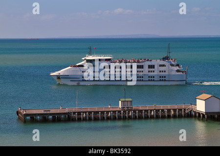 Queenscliff Sorrento Ferry and the ferry terminal in Sorrento, Mornington Peninsula, Victoria, Australia Stock Photo