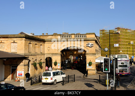 York main railway train station York UK Stock Photo