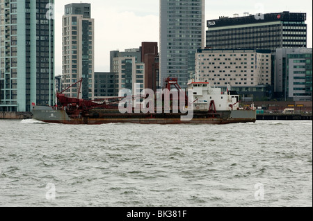 City of Cardiff Dredger ship on River Mersey Liverpool UK Stock Photo