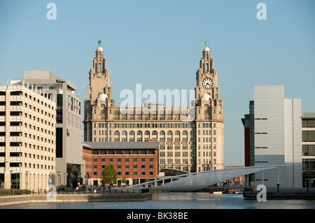 Liverpool Royal Liver Building Pier head Stock Photo
