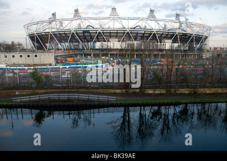 Hackney, London. Olympic stadium under construction Stock Photo