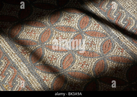 Mosaic floor, Hypocaust, Verulamium Park, St Albans, Hertfordshire Stock Photo