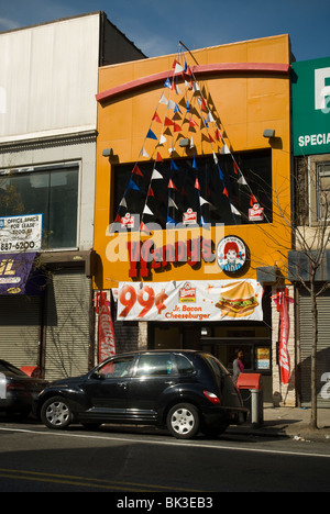 A Wendy's fast food restaurant in downtown Brooklyn in New York on Sunday, April 4, 2010. (© Richard B. Levine) Stock Photo