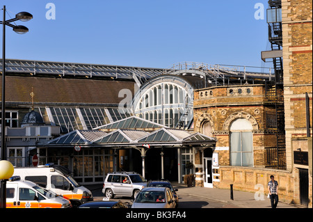 York main railway train station York UK Stock Photo