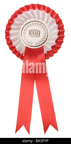 The Winners Red Rosette for best in class. Stock Photo