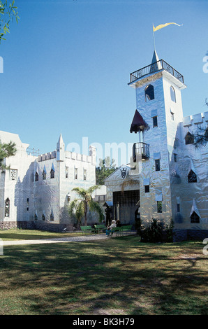Detail of ìSolomon's Castleî in Ona Florida this structure was built entirely by hands of artist Howard Solomon an Stock Photo