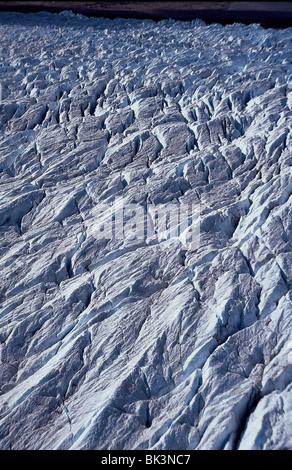 Ridge Lines in a Glacier in Alaska Stock Photo