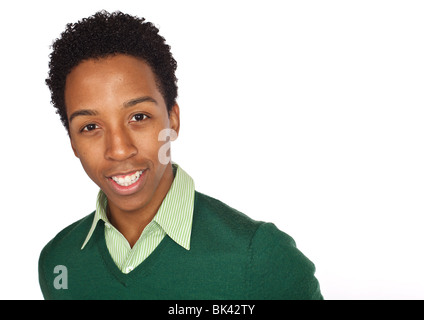 A model-released portrait of a hip, stylish, young african american man. Stock Photo