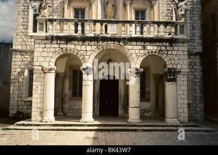 Facade of the Franciscan Church (The Wedding Church) in Kafr Kanna, Israel Stock Photo