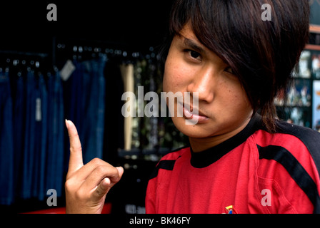 teenage boy, kuta, bali, indonesia Stock Photo