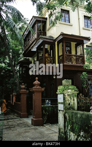 Mani Bhavan (Gandhi Museum) is house were Mahatma Gandhi stayed during his visits to city of Mumbai India building is now a Stock Photo