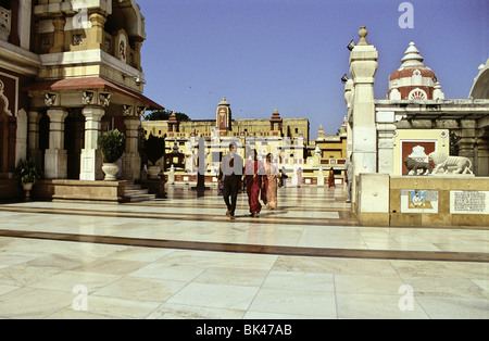 Courtyard of Lakshmi Narayan Temple built by industrialist Birla in 1938 dedicated to Lakshmi New Delhi India Stock Photo