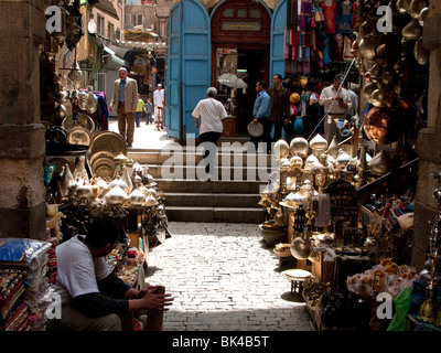 Market stall in Khan el-Khalili, Cairo, Egypt Stock Photo