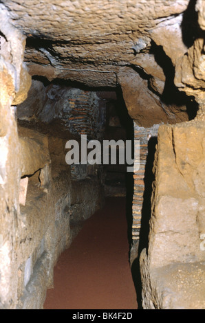 4th century catacombs under Sant'Agnese fuori le mura, Rome Stock Photo