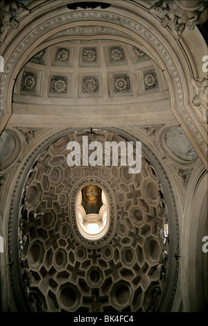 Dome of San Carlo alle Quattro Fontane, Rome, Italy Stock Photo