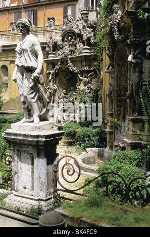 Statues in the garden of Palazzo Borghese - Rome, Italy Stock Photo