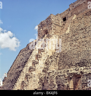 Pyramid of the Magician at Uxmal, Mexico Stock Photo
