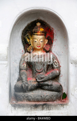 Buddha of knowledge, Swayambhunath Temple, Kathmandu, Nepal, Asia Stock Photo