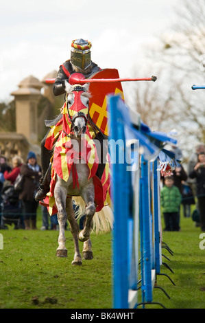 Part of the medieval/jousting display at Knebworth House. Stock Photo