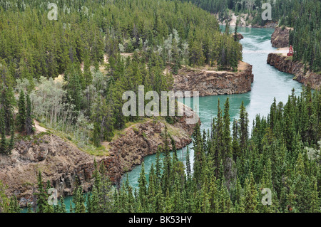 Yukon River and Miles Canyon, Near Whitehorse, Yukon Territory, Canada Stock Photo