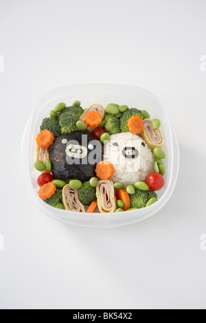 Seaweed and Rice with Vegetables in Container Stock Photo