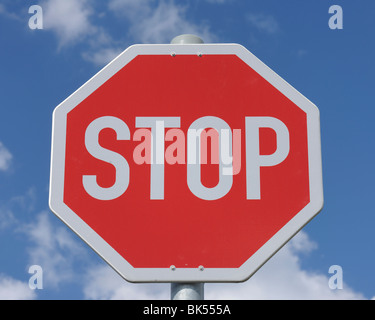 Stop Sign, Bavaria, Germany Stock Photo