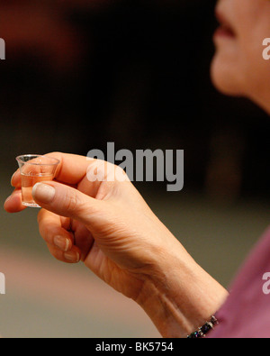Holy Communion Sunday service at Words of Life fellowship church, Miami, Florida, United States of America, North America Stock Photo
