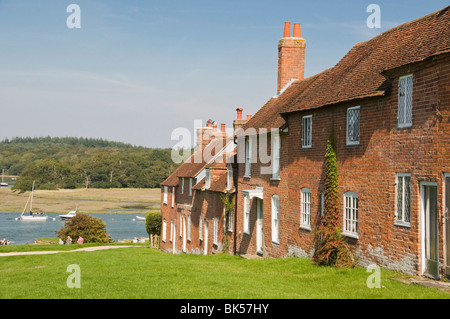 Shipwrights' cottages at Buckler's Hard, Hampshire, England, United Kingdom, Europe Stock Photo