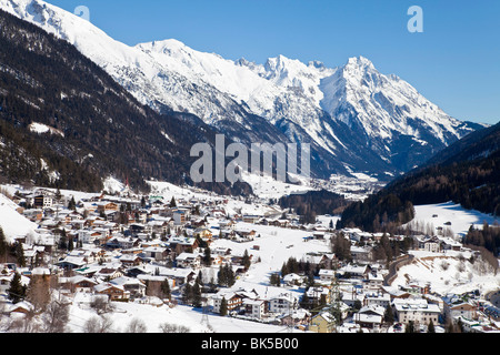 View towards St. Jakob, St. Anton am Arlberg, Tirol, Austrian Alps, Austria, Europe Stock Photo