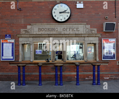 Booking Office, Bridlington Railway Station, Bridlington, Yorkshire, England, UK. Stock Photo