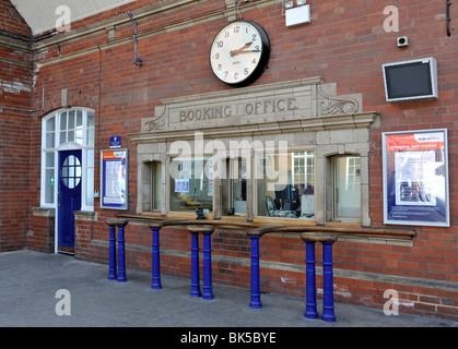 Booking Office, Bridlington Railway Station, Bridlington, Yorkshire, England, UK. Stock Photo