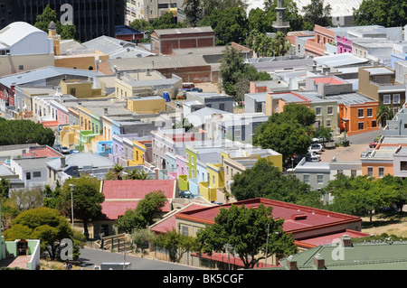 Cape Town South Africa city centre the historic colourful buildings in the Malay Quarter Stock Photo