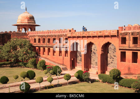 Mughal Gardens, Jaigarh Fort, Victory Fort, Jaipur, Rajasthan, India , Asia Stock Photo