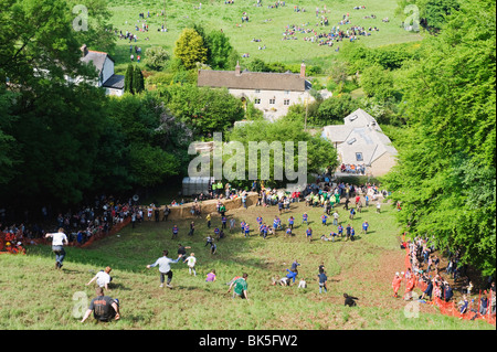 Cheese Rolling Festival At Coopers Hill, Gloucestershire, England ...