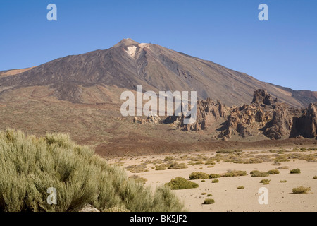 Mount Teide from Llano de Ucanca, Tenerife, Canary Islands, Spain, Europe Stock Photo