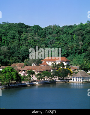 Sri Dalada Maligawa (Temple of the Tooth), housing the Buddha's tooth relic, Kandy, UNESCO World Heritage Site, Sri Lanka, Asia Stock Photo