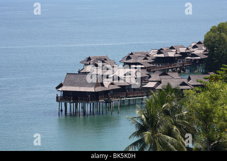 Water Villas at Pangkor Laut Resort, Pangkor Laut, Malaysia, Southeast Asia, Asia Stock Photo