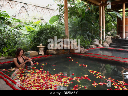 Hot Spring Pool at the Brilliant Resort and Spa in Kunming, Yunnan Province, China, Asia Stock Photo