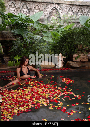 Hot Spring Pool at the Brilliant Resort and Spa in Kunming, Yunnan Province, China, Asia Stock Photo