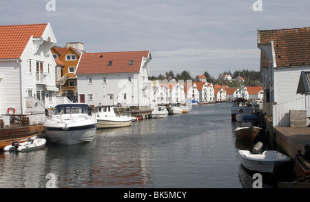 Inner harbour, Skudeneshavn, Norway, Scandinavia, Europe Stock Photo